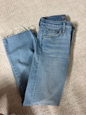 Joe's Jeans Light Blue High-Rise Straight Crop